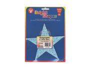 Hygloss Products Inc. Bright Shape Cut Outs stars 6 in. holographic silver
