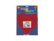 Hygloss Products Inc. Bright Shape Cut Outs hearts 6 in. holographic red