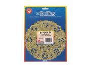 Hygloss Products Inc. Lace Paper Doilies 6 in. circle gold pack of 12