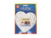 Hygloss Products Inc. Lace Paper Doilies 4 in. heart white pack of 36