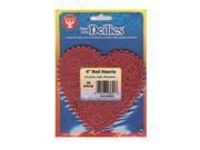 Hygloss Products Inc. Lace Paper Doilies 4 in. heart red pack of 36