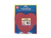 Hygloss Products Inc. Lace Paper Doilies 6 in. heart red pack of 36