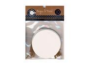 Canvas Corp Tags with Jute Ties round white pack of 10