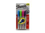 Sharpie Brush Tip Permanent Marker Sets assorted set of 4 [Pack of 3]