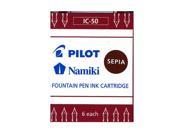 Pilot Namiki Fountain Pen Refills sepia pack of 6