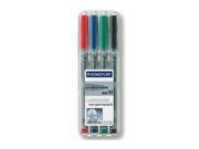 Staedtler Lumocolor Non Permanent Overhead Projection Markers assorted colors medium 1.0 mm set of 4