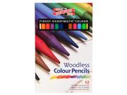 Koh I Noor Progresso Woodless Colour Pencils assorted set of 12 [Pack of 3]