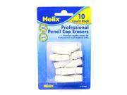 HELIX Eraser Caps white pack of 10 professional hi polymer [Pack of 20]