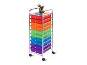 Honey Can Do 10 Drawer Rolling Storage Cart Multi