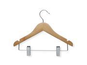 Honey Can Do 10 Pack Kid s Wooden Hangers with Clips Maple