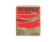 Sculpey Premo Premium Polymer Clay cadmium red hue 2 oz.