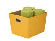 Honey Can Do Medium Decorative Storage Bin With Handles Yellow SFT 03069