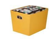 Honey Can Do Large Decorative Storage Bin With Handles Yellow SFT 03070