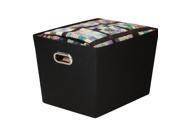 Honey Can Do Large Decorative Storage Bin With Handles Black SFT 03073