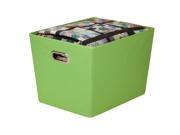 Honey Can Do Large Decorative Storage Bin With Handles Green SFT 03076