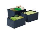 Honey Can Do 3Pc Set Paper Rope Basket Blu STO 03739