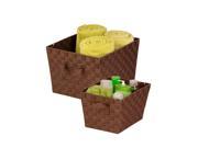 Honey Can Do 2 Pc Woven Basket Set Chocolate STOX05042