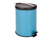 Honey Can Do 12L Step Trash Can Blue W Stainless TRS 05249