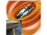 3 Tons Car Tow Cable Towing Strap Rope with Hooks Emergency Heavy Duty 6 FT
