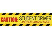Magnetic Bumper Sticker Caution Student Driver and Screaming Parent