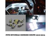 Hyundai Genesis Coupe 2010 2013 WHITE Interior LED Package 4 Pieces