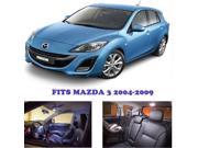 White LED Lights Interior Package Deal Mazda 3 MS3 2004 2009 6 Pieces