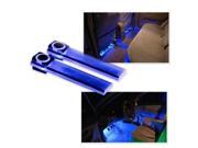 4x 3LED 4 in1 Atmosphere Light Car Charge Blue Glow Interior Decorative Lamp 12V