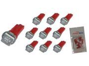 10 x T5 5050 SMD LED Red Super Bright Car Lights Lamp Bulb