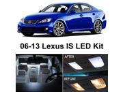 Lexus IS250 IS350 ISF 2006 2013 Xenon White Premium LED Interior Lights Package Kit 10 Pieces