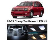 Chevy Trailblazer 2002 2009 Xenon White Premium LED Interior Lights Package Kit 5 Pieces