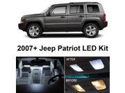 Jeep Patriot 2007 Up Xenon White Premium LED Interior Lights Package Kit 4 Pieces