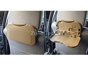 Zone Tech Foldable Car Food and Drink Tray Beige