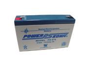 Power Sonic 6V 7AH Sealed Lead Acid Battery w F1 Terminal
