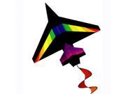 4ft 2D Black Rainbow Jet Kite - Easy Flyer and Ready to fly!