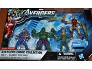 Marvel Avengers Exclusive Comic Collection 4 Inch Action Figure 4Pack Hulk Classic Iron Man Hawkeye Loki