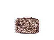 PurseN Amour Travel Case in Leopard and Brown Satin
