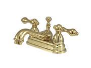 Kingston Brass KS3601AX Two Handle 4 Centerset Lavatory Faucet with Brass Pop u