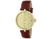 Peugeot 3033BR Unisex Large Dial Shinny Brown Leather Band Watch