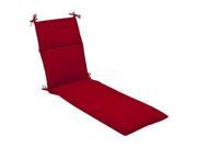 Pillow Perfect Indoor Outdoor Red Solid Chaise Lounge Cushion