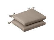 Pillow Perfect Indoor Outdoor Beige Solid Seat Cushion Squared 2 Pack