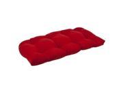 Pillow Perfect Indoor Outdoor Red Solid Wicker Loveseat Cushion
