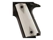Hogue 1911 Government Commander 3 16 Thin Grips Aluminum Checkered Brushed Gloss Clear
