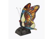 Chloe Lighting CH33279BF05 NL1 JACY 2 Tiffany Style Butterfly 1 Light Accent Table Lamp 9.5 Inch Tall