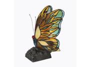 Chloe Lighting CH33281BF05 NL1 JACY 3 Tiffany Style Butterfly 1 Light Accent Table Lamp 10 Inch Tall