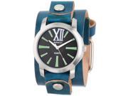 Nemesis Women s GVGB065KG Exclusive Collection Roman Green Leather Cuff Watch