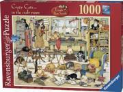 Ravensburger Crazy Cats In The Craft Room 1000 Piece Puzzle
