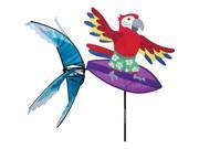 Party Animal Wind Spinner Surfing Parrot