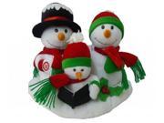 Singing Snowman Family Trio Musical Plush Toy with Motion