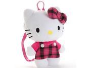 Hello Kitty Plaid Plush Backpack