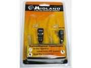 Midland AVPH3 CL In Ear Spkr Vox Ptt Dual Pin Clear Tubin